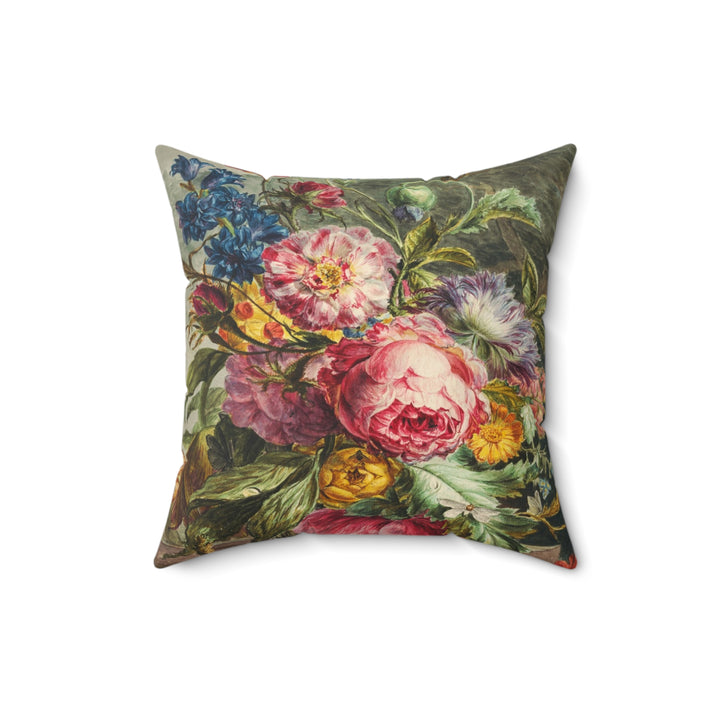 Luxury Faux Suede Pillow - Dutch Flowers