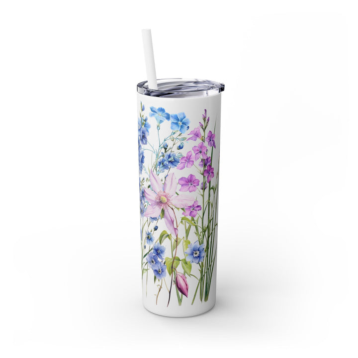 Floral Tumbler -  BPA-Free - Delphinium Blue