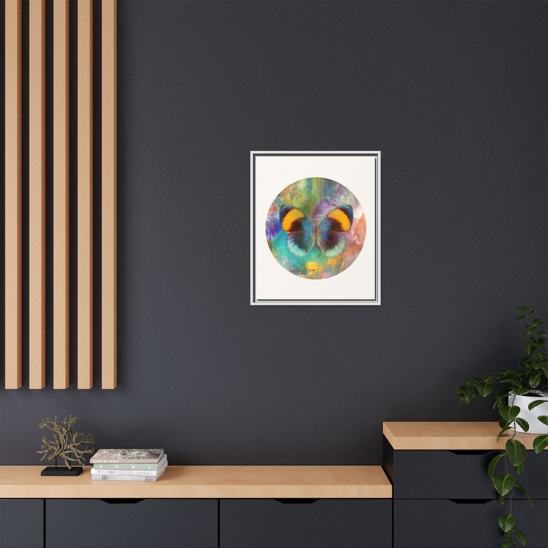 Canvas Wall Art - Sustainably Made Framed Wall Decor - Gold Butterfly
