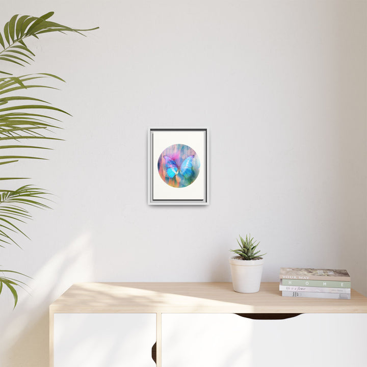 Canvas Wall Art - Sustainably Made Framed Wall Décor - Electric Blue Butterfly