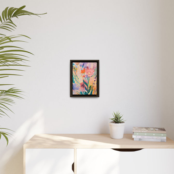 Canvas Wall Art - Sustainably Made Framed Wall Art - Happy Flowers