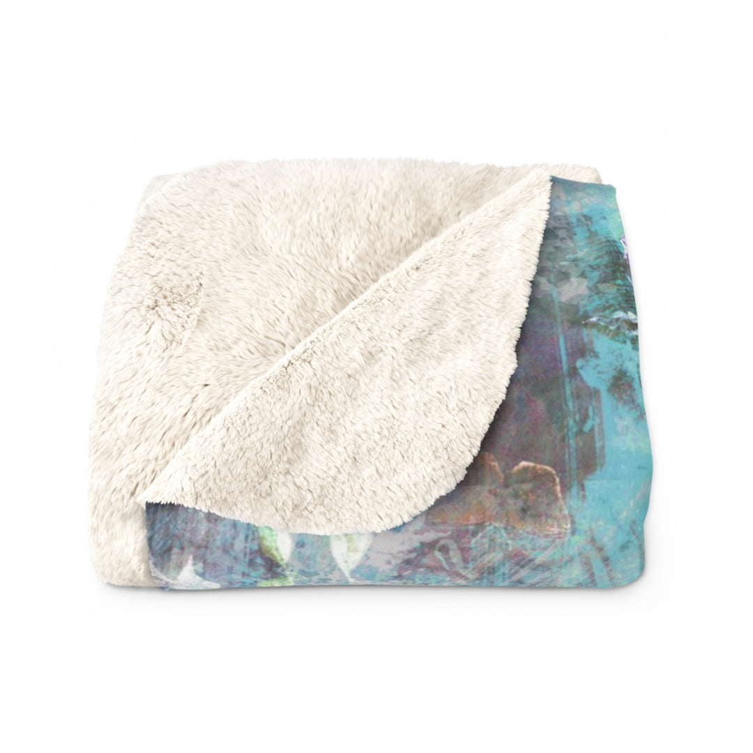 Sherpa Fleece Blanket - Amaryllis