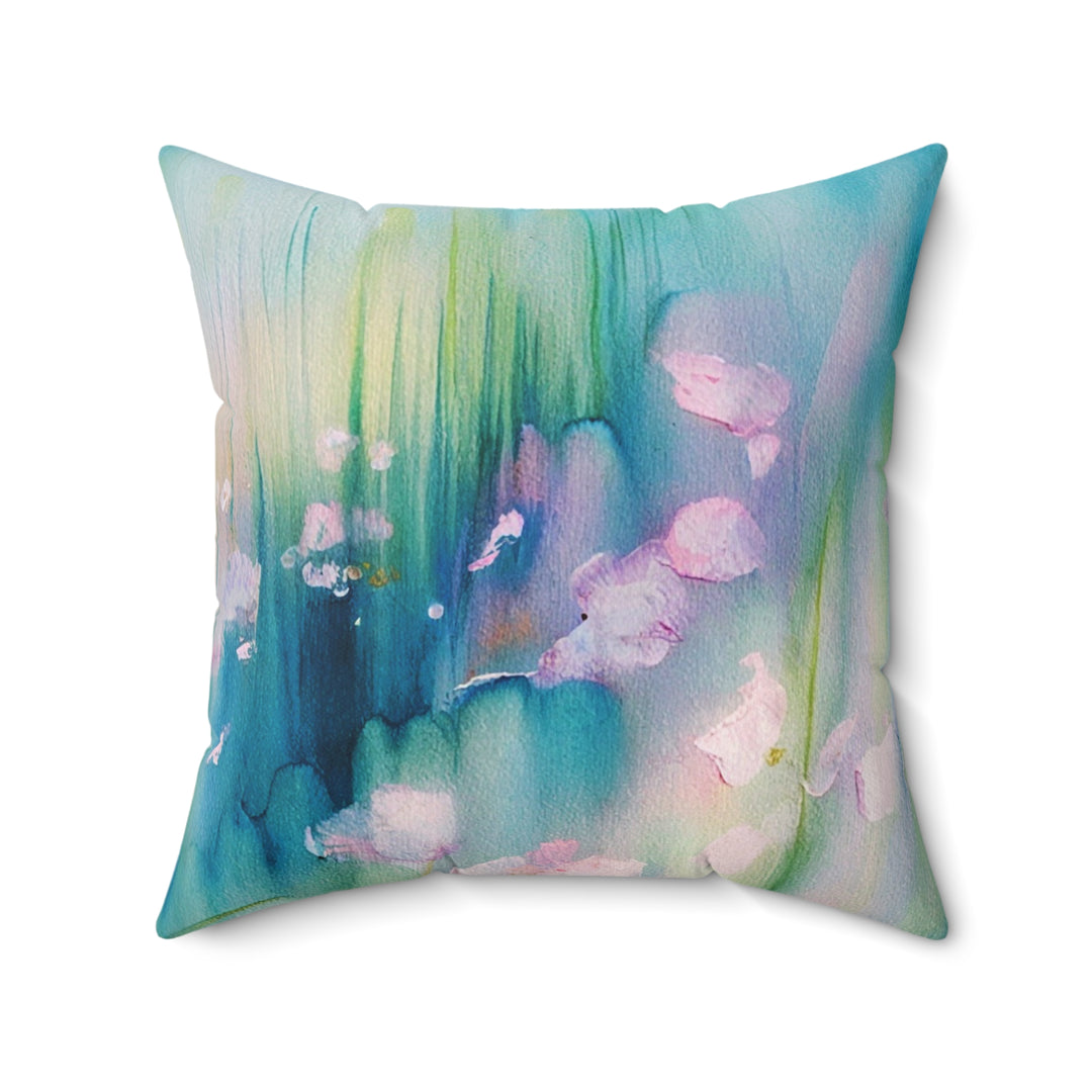 Luxury Faux Suede Pillow - Butterfly & Roses