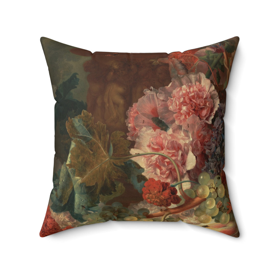 Luxury Faux Suede Pillow - Flower Still Life