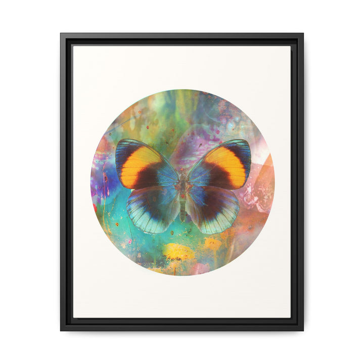 Canvas Wall Art - Sustainably Made Framed Wall Decor - Gold Butterfly