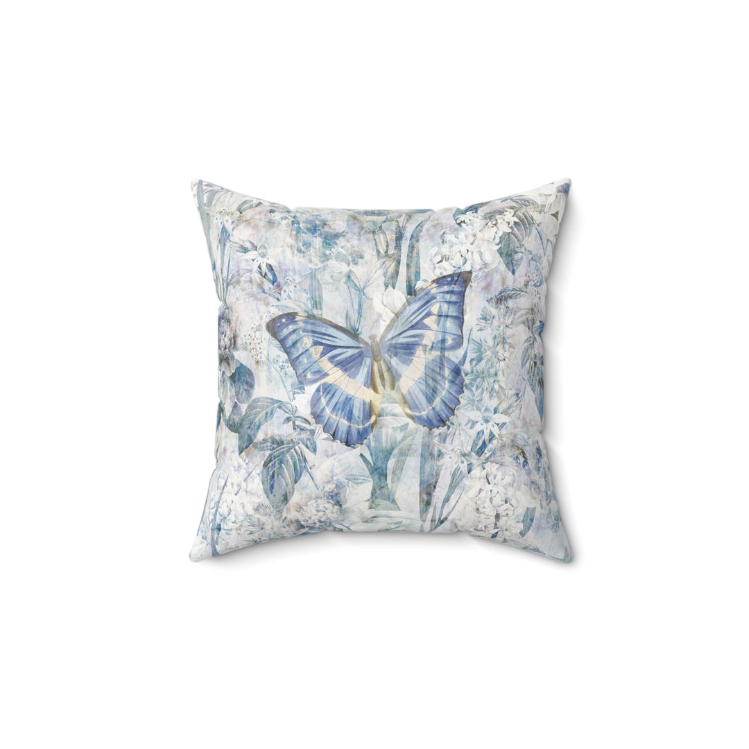 Luxury Faux Suede Pillow - Blue Helena