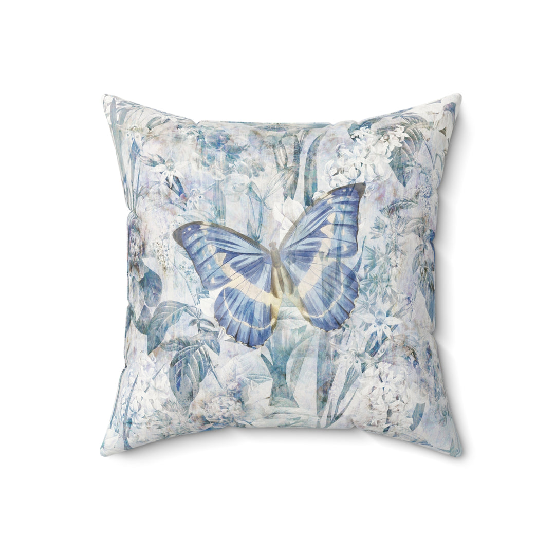 Luxury Faux Suede Pillow - Blue Helena