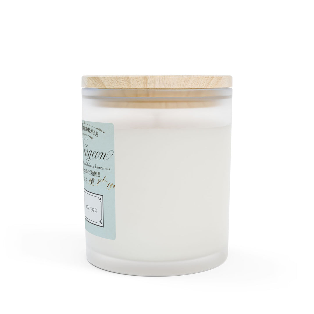 Frosted Glass Candle - 11oz - Vegan Wax - Vintage Green
