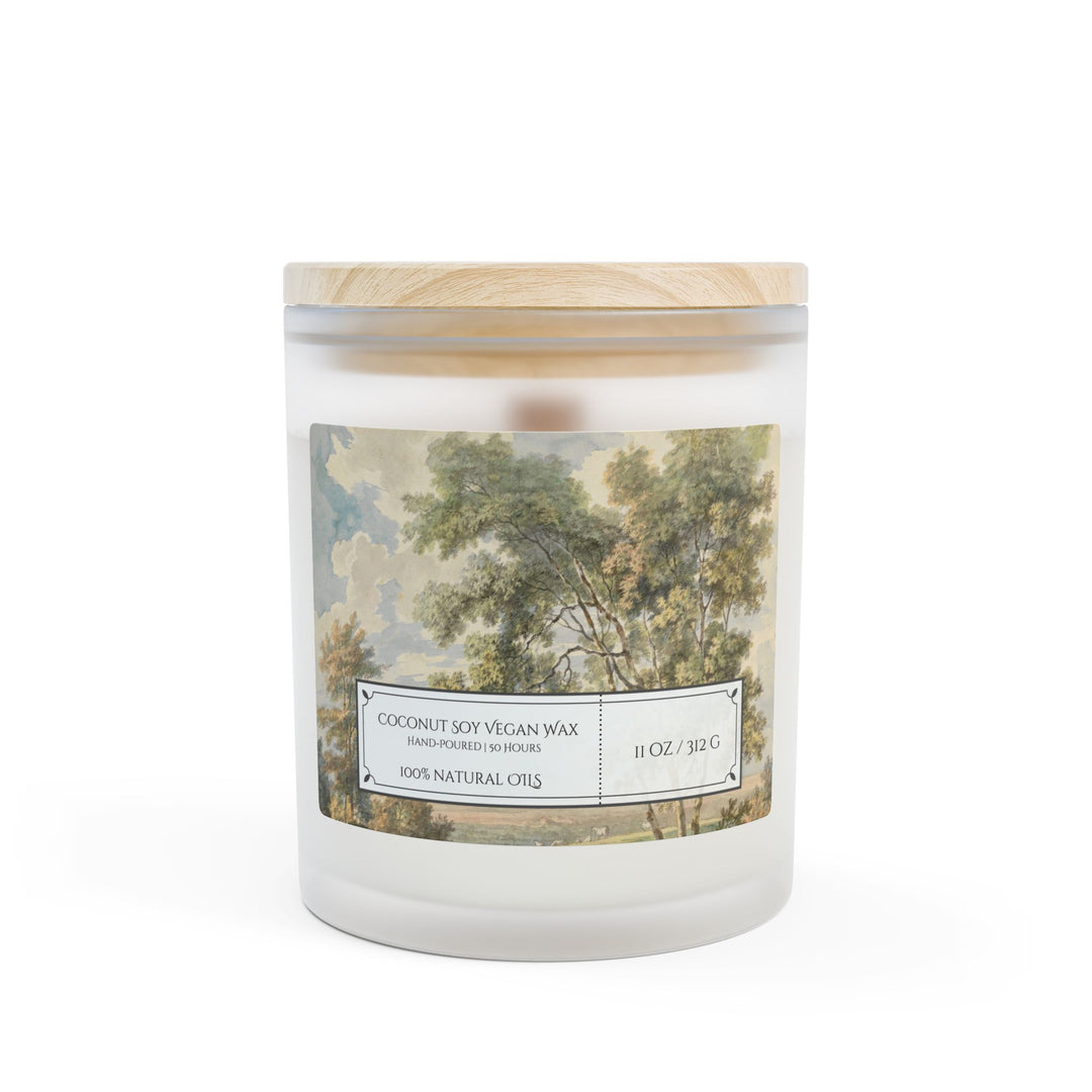 Frosted Glass Candle - 11oz - Vegan Wax - Forest