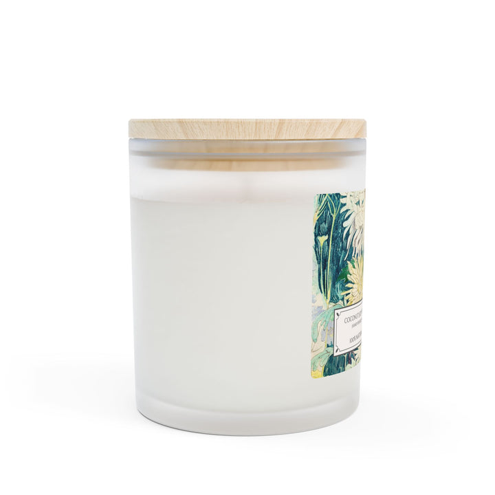 Frosted Glass Candle - 11oz - Soy Wax - Chrysanthemum
