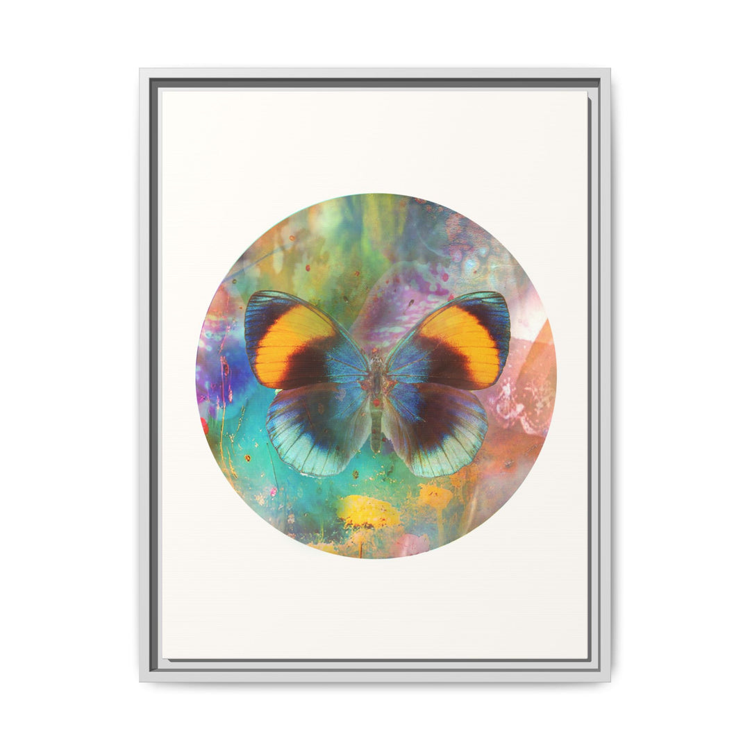 Canvas Wall Art - Sustainably Made Framed Wall Decor - Gold Butterfly