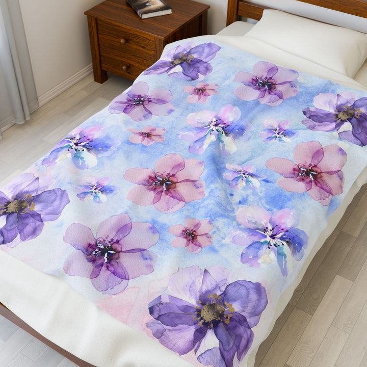 Luxury Velveteen Plush Blanket - Pastel Morning