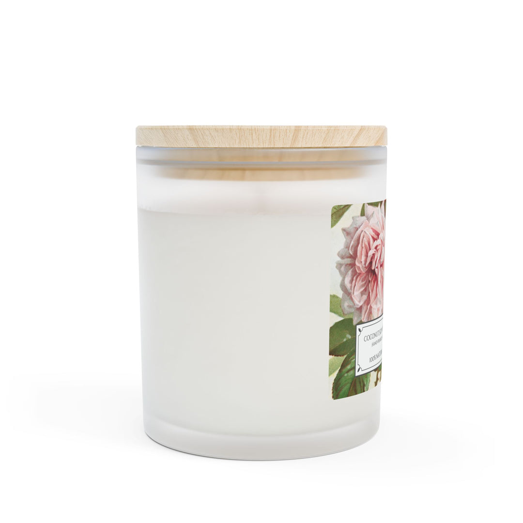 Frosted Glass Candle - 11oz - Vegan Wax - Vintage Rose - Gilded Age Collection