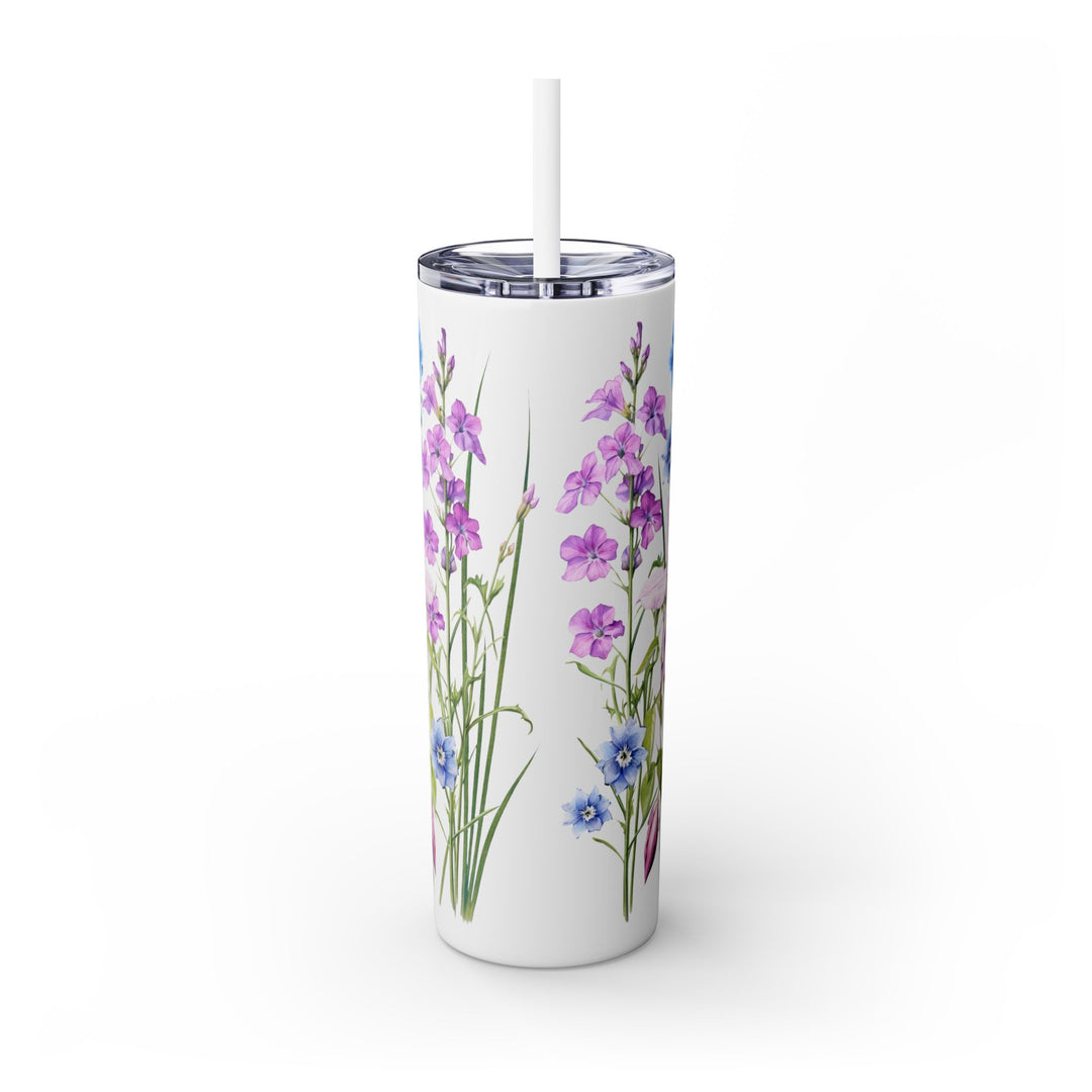 Floral Tumbler -  BPA-Free - Delphinium Blue