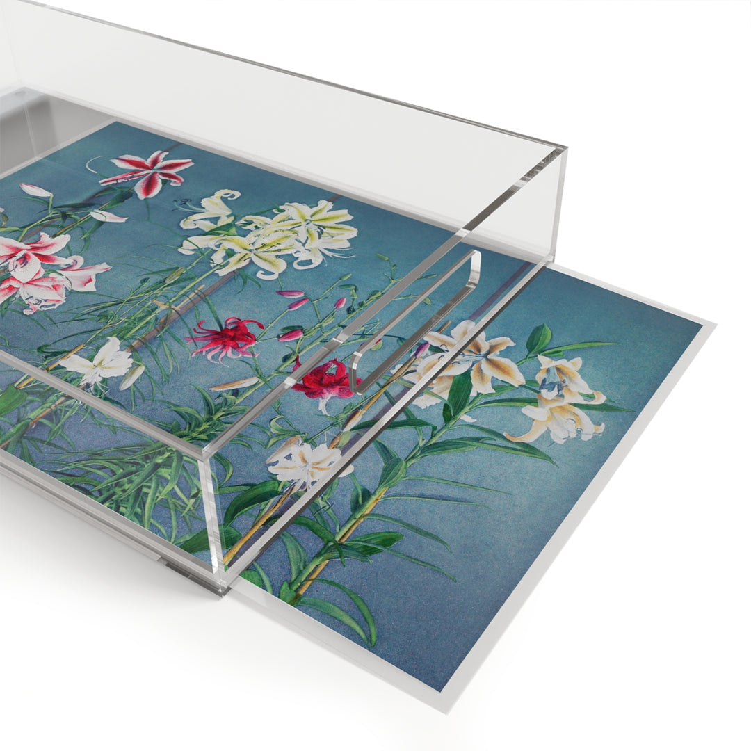 Acrylic Serving Tray - Pink Garden