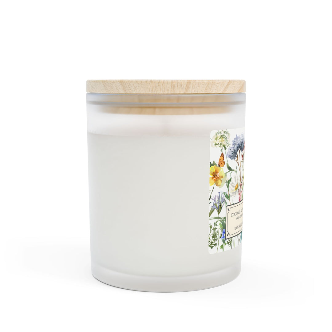 Frosted Glass Candle - 11oz - Vegan Wax - Wildflower Meadow