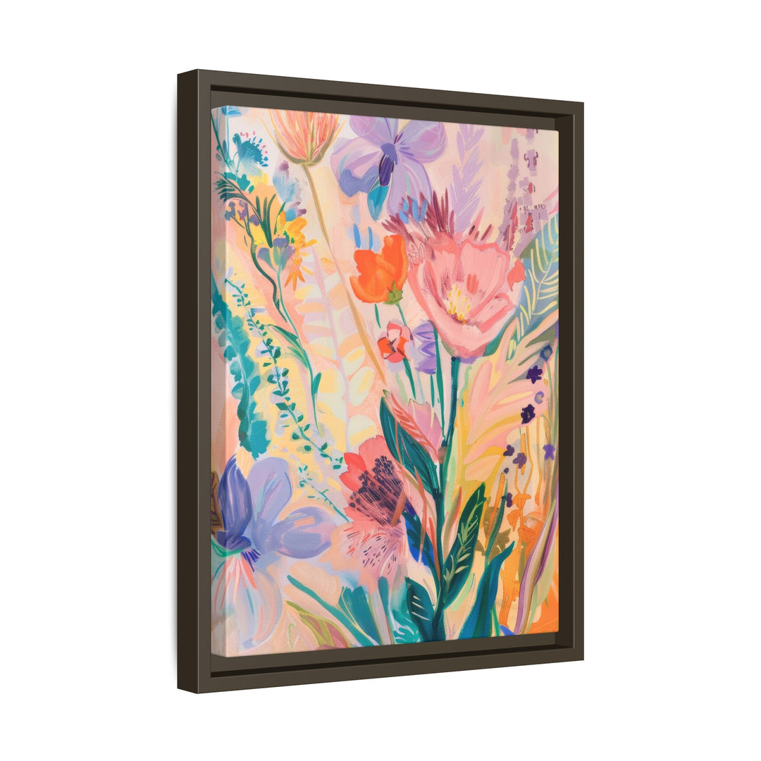 Canvas Wall Art - Sustainably Made Framed Wall Art - Happy Flowers