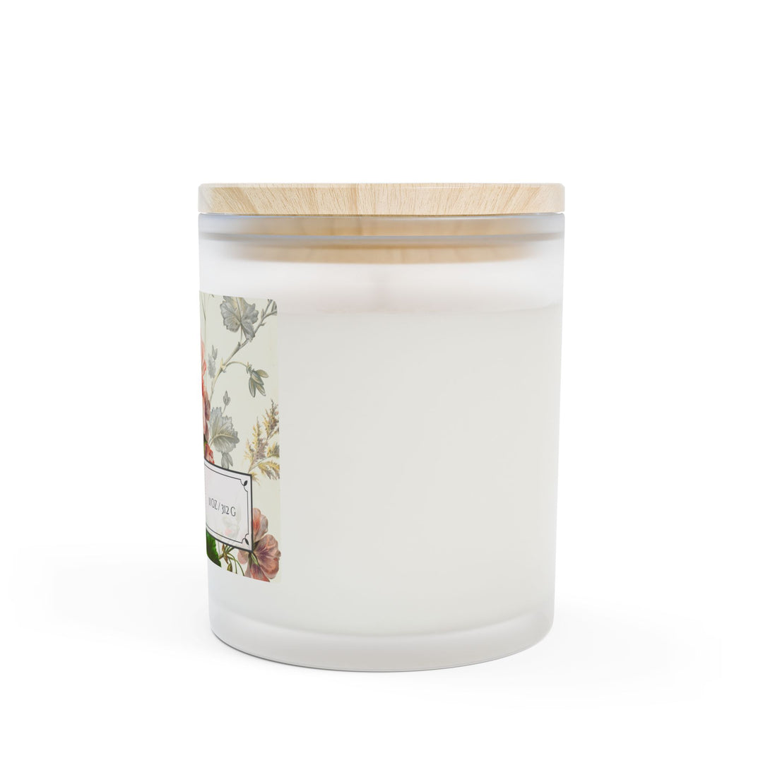 Frosted Glass Candle - 11oz - Soy Wax - Geranium - Gilded Age Collection