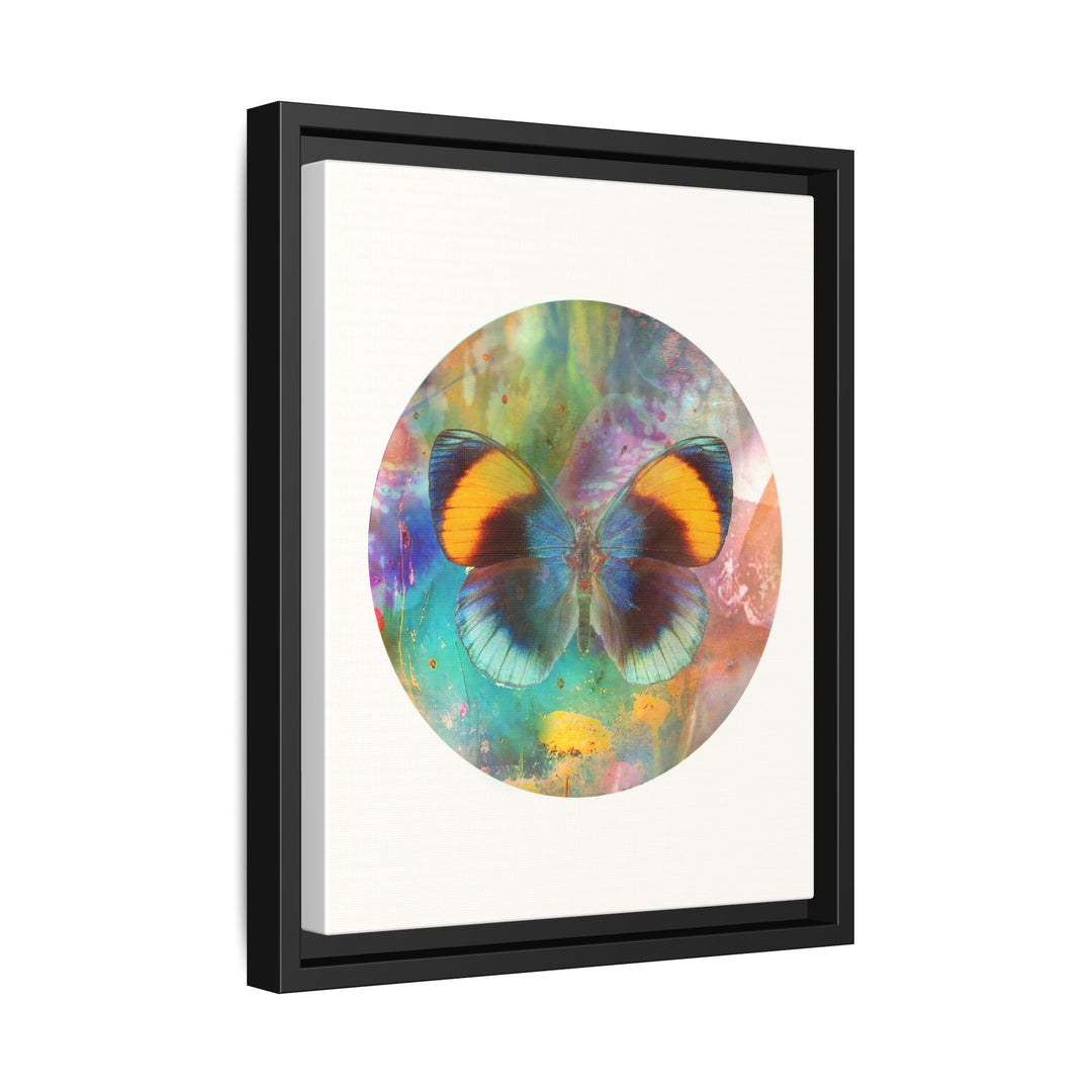 Canvas Wall Art - Sustainably Made Framed Wall Decor - Gold Butterfly
