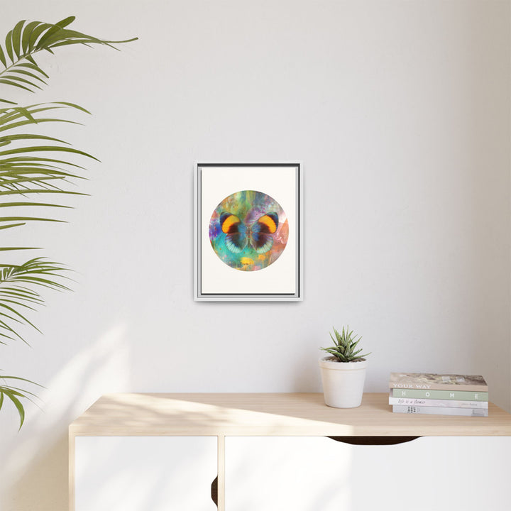 Canvas Wall Art - Sustainably Made Framed Wall Decor - Gold Butterfly