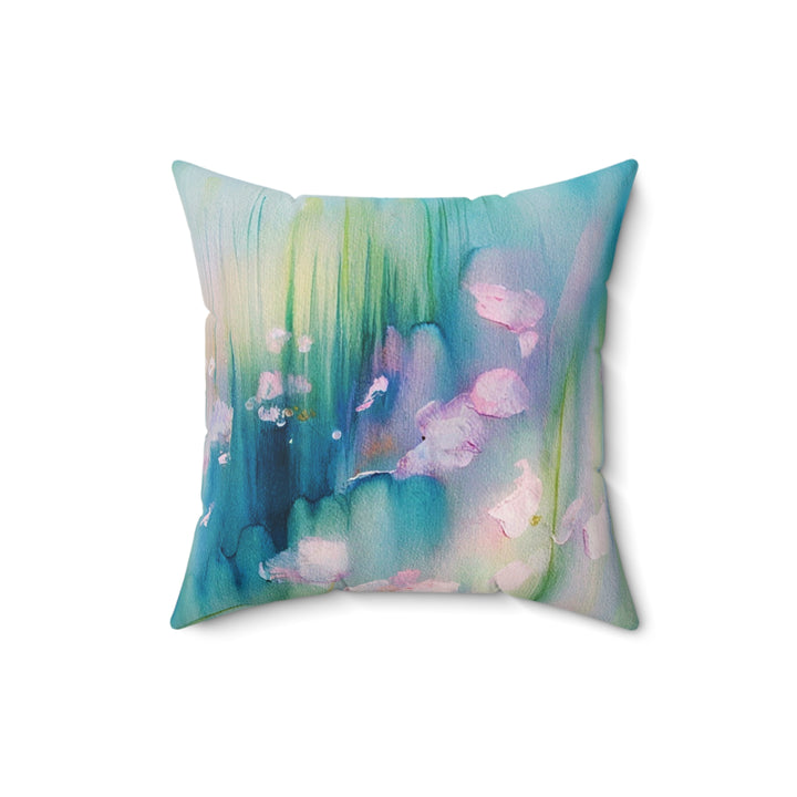 Luxury Faux Suede Pillow - Butterfly & Roses