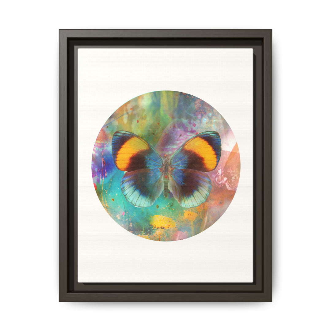 Canvas Wall Art - Sustainably Made Framed Wall Decor - Gold Butterfly