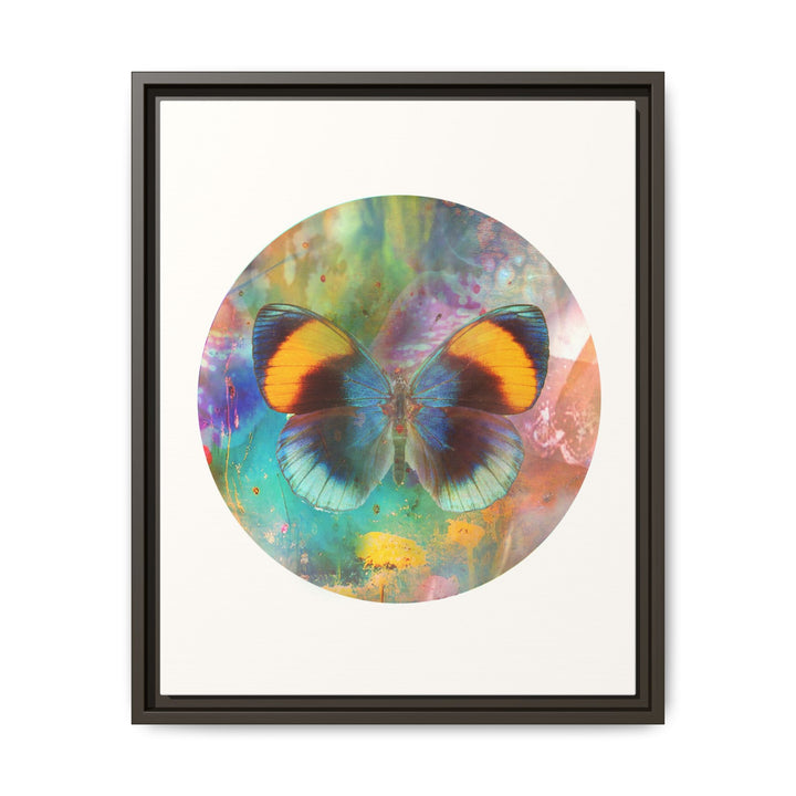 Canvas Wall Art - Sustainably Made Framed Wall Decor - Gold Butterfly