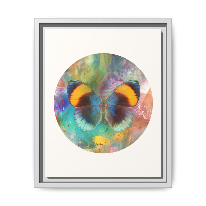 Canvas Wall Art - Sustainably Made Framed Wall Decor - Gold Butterfly