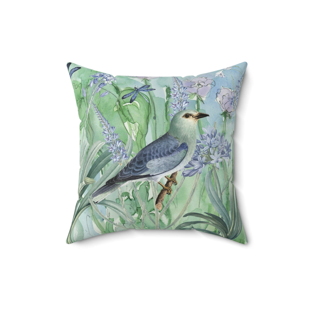 Luxury Faux Suede Pillow - Summer Birds