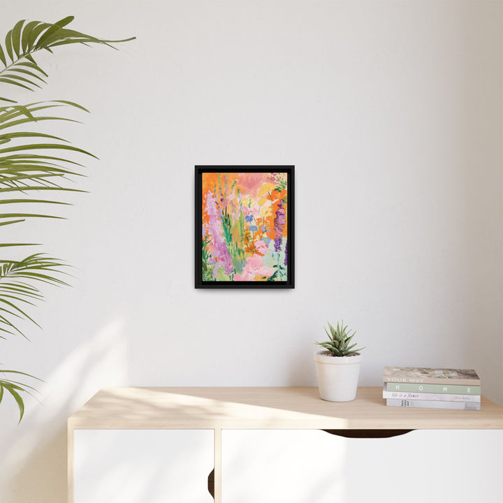 Canvas Wall Art - Sustainably Made Framed Wall Art - Bright Garden