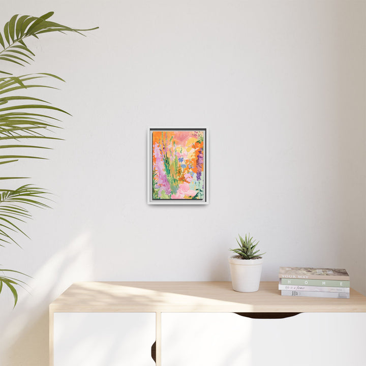 Canvas Wall Art - Sustainably Made Framed Wall Art - Bright Garden