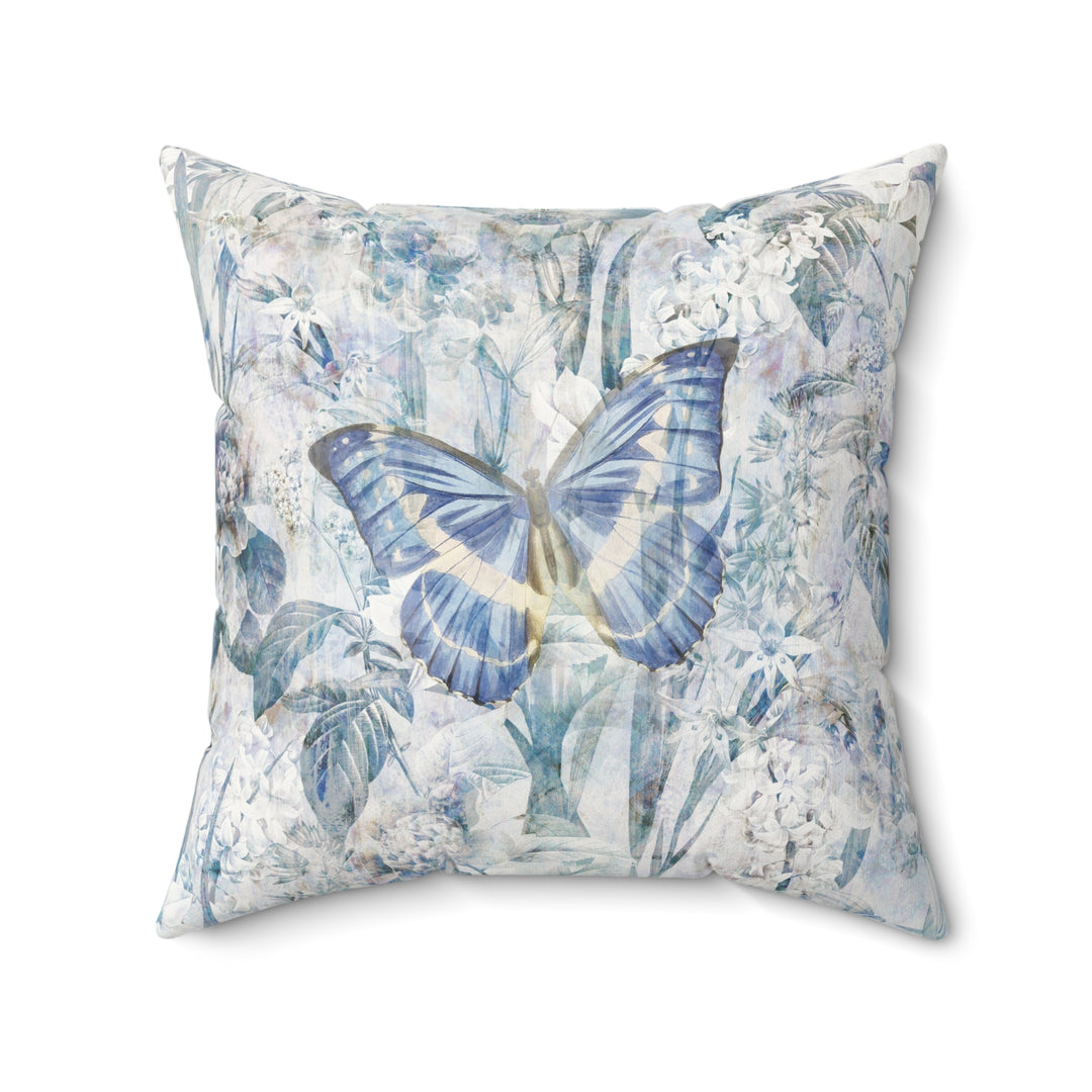 Luxury Faux Suede Pillow - Blue Helena
