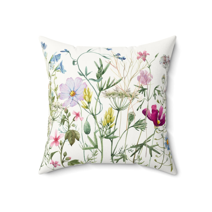 Luxury Faux Suede Pillow - Wildflower Meadow