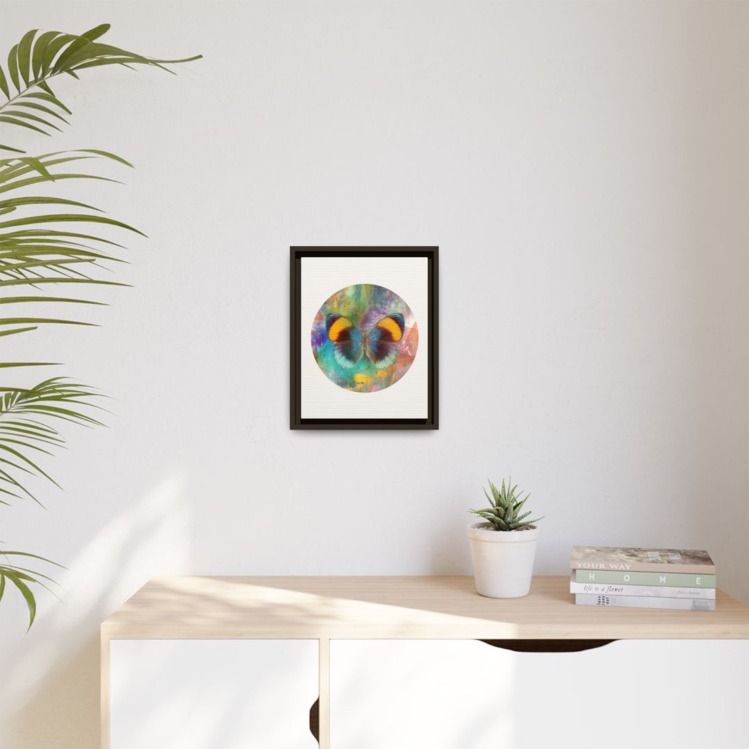 Canvas Wall Art - Sustainably Made Framed Wall Decor - Gold Butterfly