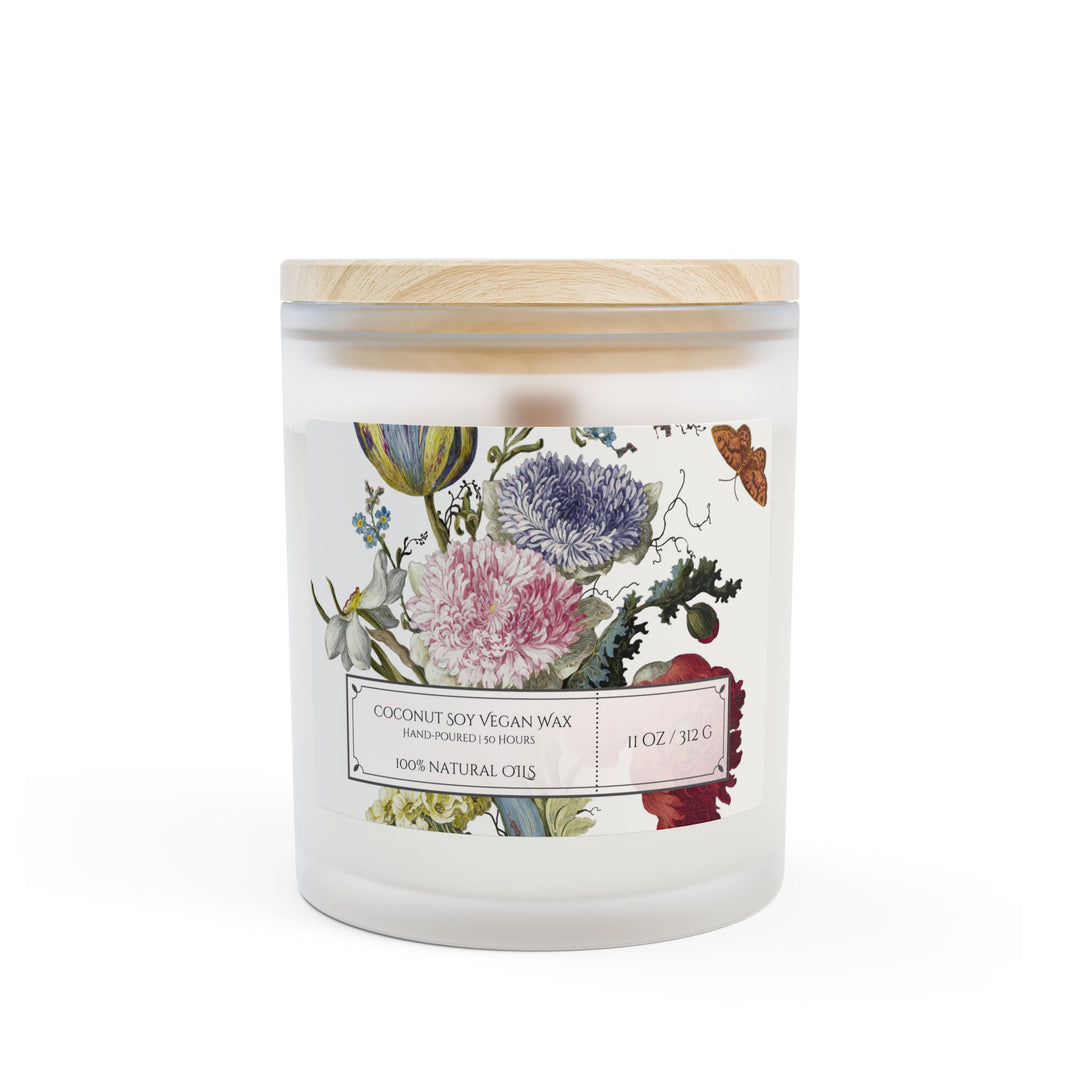Frosted Glass Candle - 11oz - Soy Wax - Vintage Bouquet