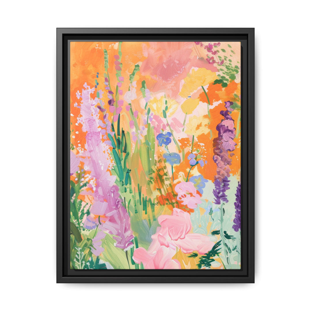 Canvas Wall Art - Sustainably Made Framed Wall Art - Bright Garden