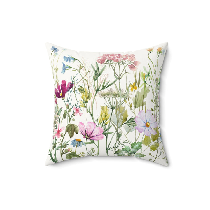 Luxury Faux Suede Pillow - Wildflower Meadow