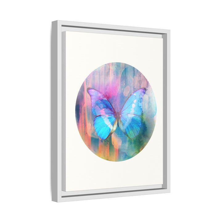 Canvas Wall Art - Sustainably Made Framed Wall Décor - Electric Blue Butterfly