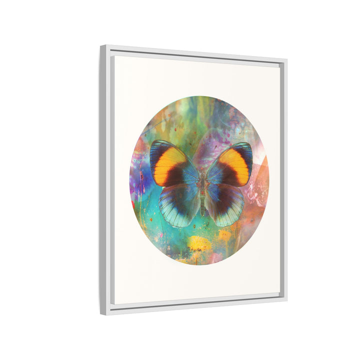Canvas Wall Art - Sustainably Made Framed Wall Decor - Gold Butterfly