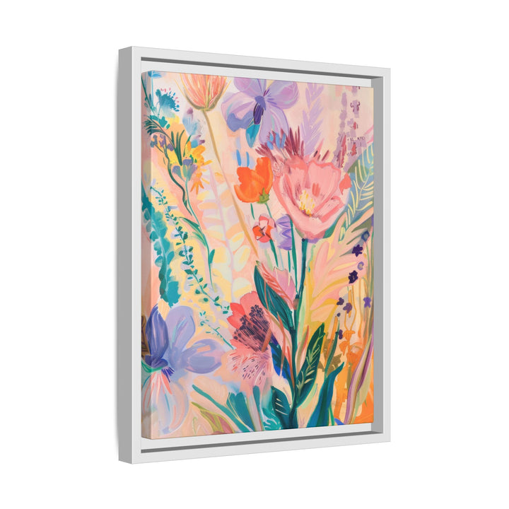 Canvas Wall Art - Sustainably Made Framed Wall Art - Happy Flowers