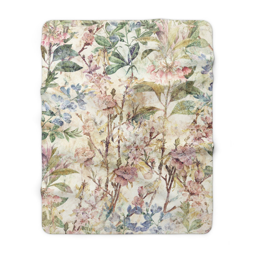 Sherpa Fleece Blanket - Faded Garden