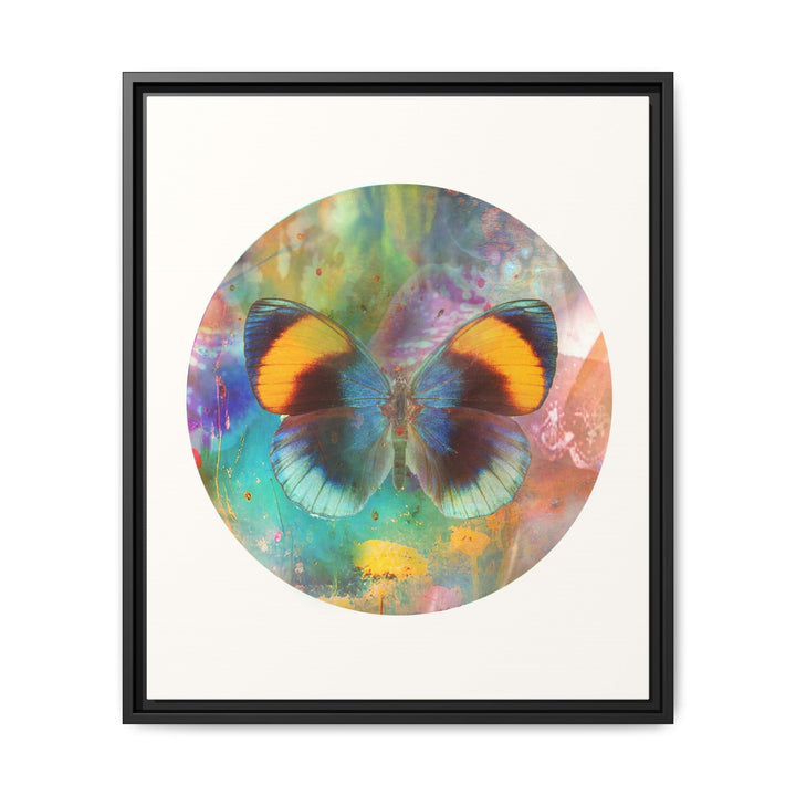 Canvas Wall Art - Sustainably Made Framed Wall Decor - Gold Butterfly