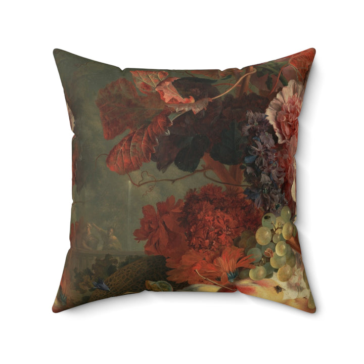 Luxury Faux Suede Pillow - Flower Still Life