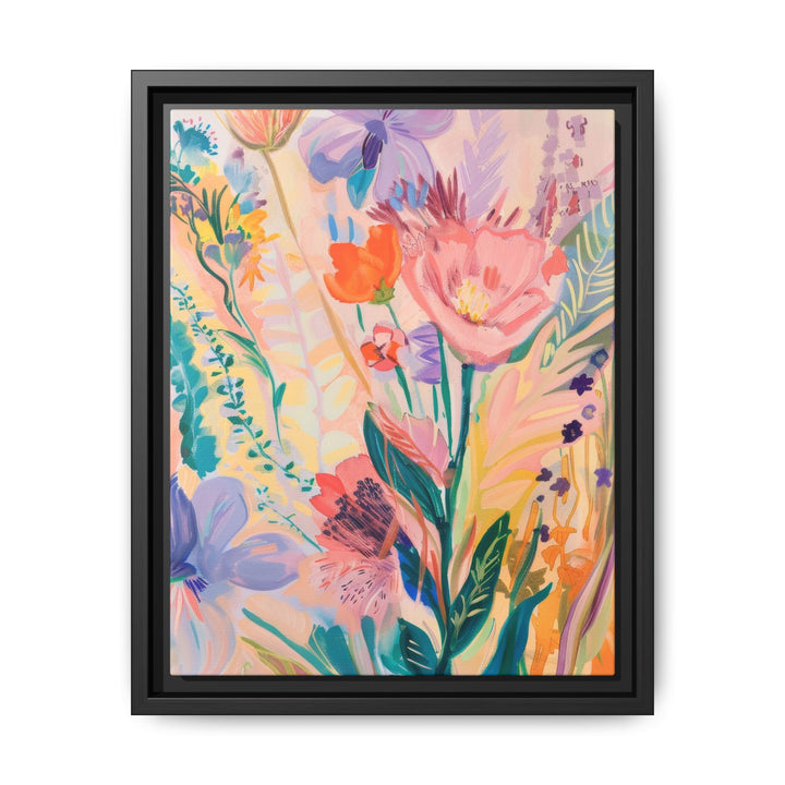 Canvas Wall Art - Sustainably Made Framed Wall Art - Happy Flowers
