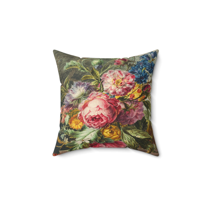 Luxury Faux Suede Pillow - Dutch Flowers