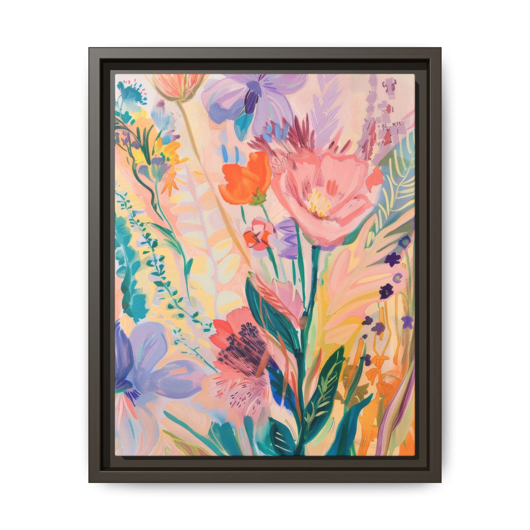 Canvas Wall Art - Sustainably Made Framed Wall Art - Happy Flowers