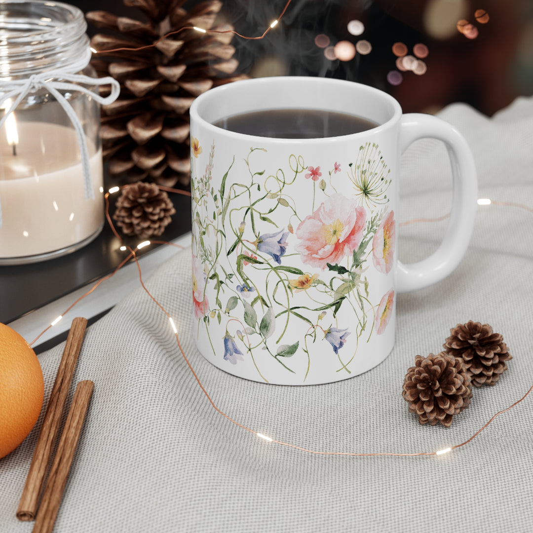 Mug – 11 oz. - Poppies & Bluebells