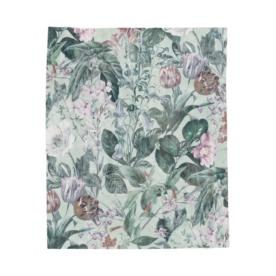Luxury Velveteen Plush Blanket - Dutch Tulip Garden- Cozy & Soft