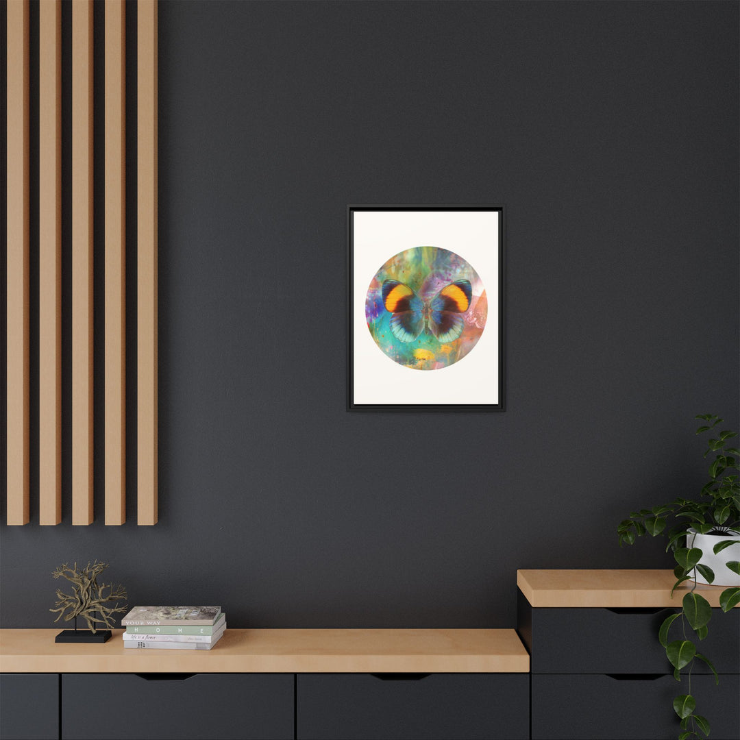 Canvas Wall Art - Sustainably Made Framed Wall Decor - Gold Butterfly