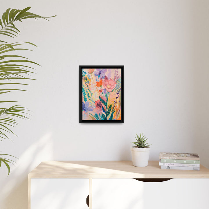 Canvas Wall Art - Sustainably Made Framed Wall Art - Happy Flowers